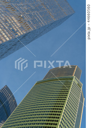 Moscow City buildings made of glass and metal Moscow City buildings made of glass and metal 44660560