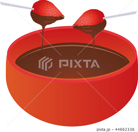 チョコレートフォンデュのイラスト素材