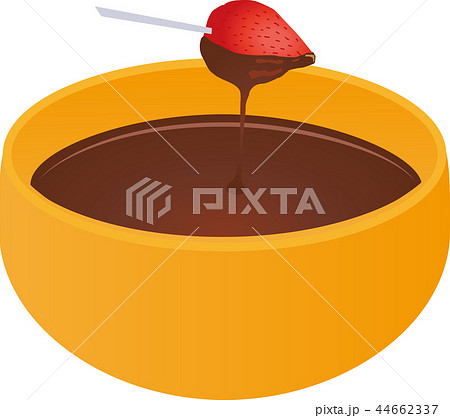 チョコレートフォンデュのイラスト素材