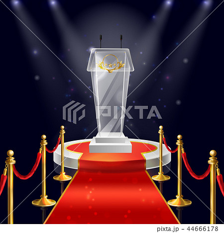 podium with glass tribune for speaking 44666178