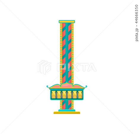 Free fall tower, amusement park element vector Illustration on a white background Free fall tower, amusement park element vector Illustration on a white background 44666350