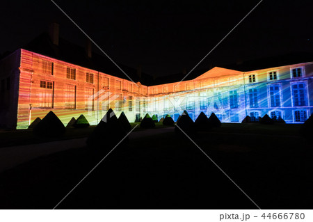 Building facade light festival Chartres 44666780