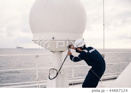 Service technician or serviceman near VSAT terminal Service technician or serviceman near VSAT terminal 44667124