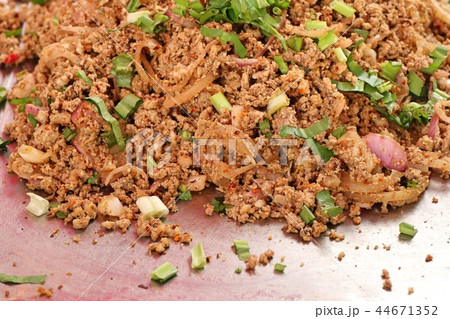 Thai Spicy minced meat salad Thai Spicy minced meat salad 44671352