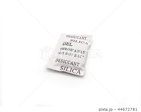 Silica gel packets isolated on a white background. 44672781