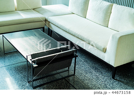 Office waiting area interior with white sofas 44673158