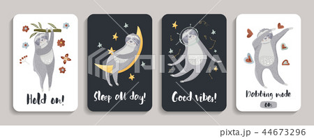 Templates for mobile phone covers with sloths. Templates for mobile phone covers with sloths. 44673296