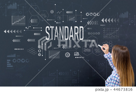 Standard with young woman Standard with young woman 44673816