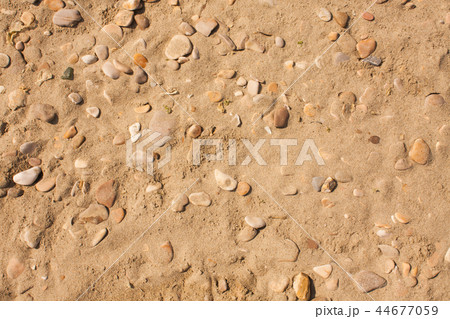 Sandy beach pattern closeup, seacoast background. 44677059
