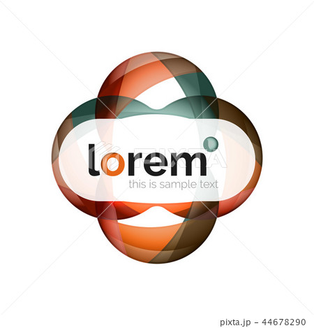 Abstract geometric logo design, overlapping shapes 44678290