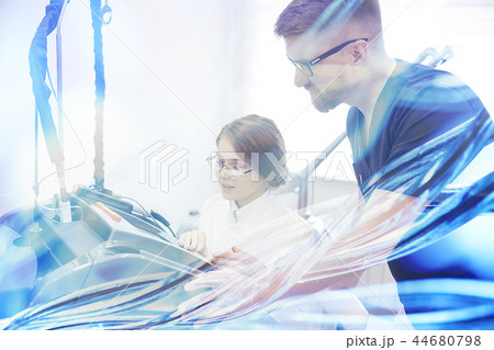 surgeon blurred background / concept medicine, background surgery, work clothes, blur modern background in medical clinic defocus 44680798