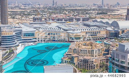 Dubai downtown at sunny day timelapse Dubai downtown at sunny day timelapse 44682993