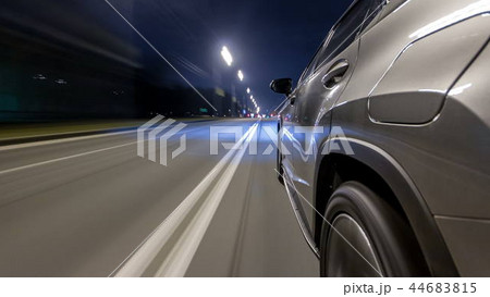 timelapse Driving at high speed through the streets timelapse drivelapse 44683815