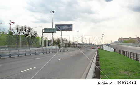 urban transport traffic on Leningradskoye shosse timelapse, Moscow urban transport traffic on Leningradskoye shosse timelapse, Moscow 44685431