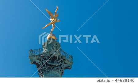 The column and statue at the Place de la Bastille timelapse in Paris. The column and statue at the Place de la Bastille timelapse in Paris. 44688140