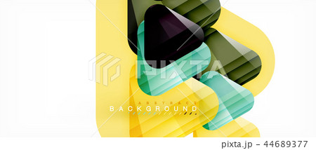 Glass triangles modern geometric composition, abstract background 44689377