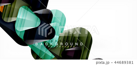 Glass triangles modern geometric composition, abstract background 44689381
