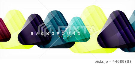 Glass triangles modern geometric composition, abstract background 44689383