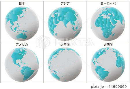 地球セットグレー青3枠名称 44690069