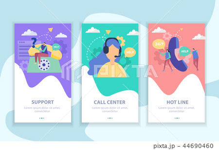 Customer Support Flat Banners 44690460
