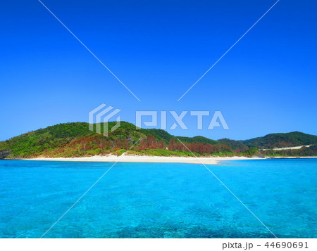沖縄　座間味島　海　ビーチ　風景 44690691