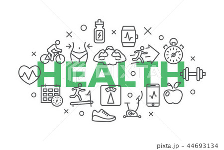 HEALTH Concept with icons and signs 44693134