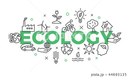 ECOLOGY Concept with icons and signs 44693135