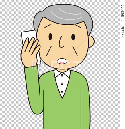 Two head male senior calling 44693402