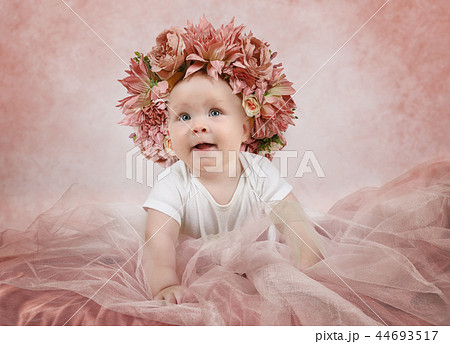 Six months old little baby girl 44693517