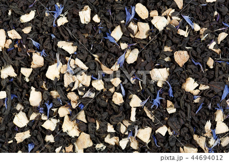 Black tea with ginger textute. Ginger grog. Black tea with ginger textute. Ginger grog. 44694012