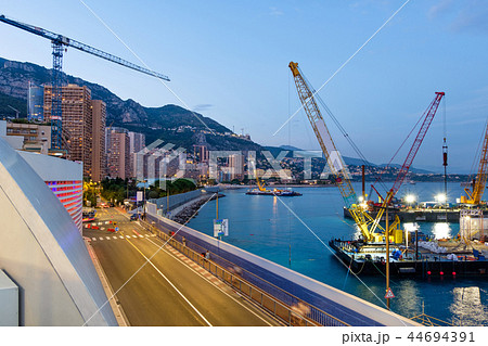 Monte Carlo city at sunset 44694391