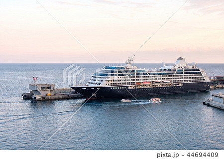 Cruising ship loading in Monte Carlo 44694409