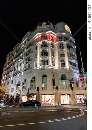 White building iluminated by lights White building iluminated by lights 44694437