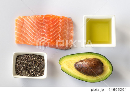 Omega-3 products on the white background Omega-3 products on the white background 44696294