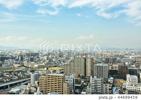 【大阪府】堺市街地の住宅街都市風景 44699459