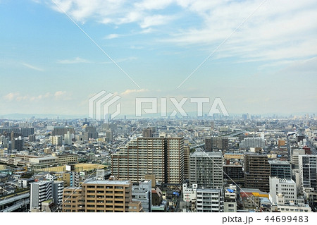 【大阪府】堺市街地の住宅街都市風景 44699483