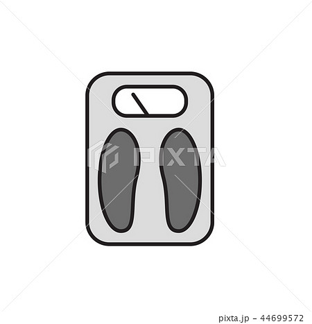 Floor scales. Cartoon design icon. Colorful flat vector illustration. Isolated on white background. 44699572