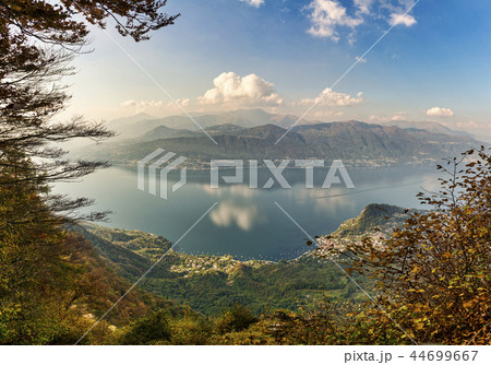 Aerial view on the lake Maggiore Aerial view on the lake Maggiore 44699667