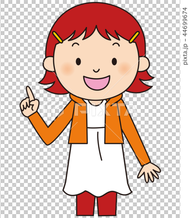 女孩A指向手指 女孩A指向手指 44699674