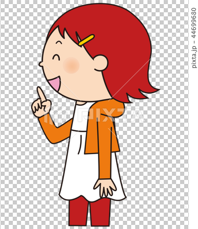 Girl A pointing finger 44699680