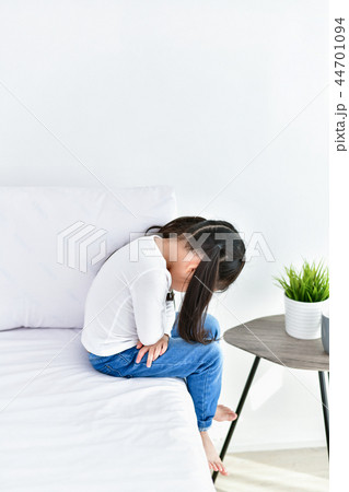 Family concept. Little girl is being annoyed by an adult. Little 44701094