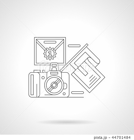 A sports photographing detailed line vector icon 44701484
