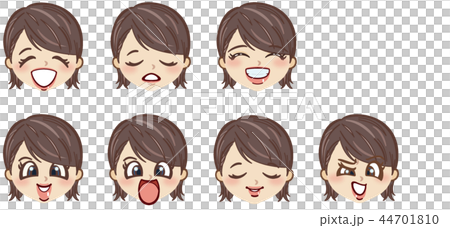 女孩臉上的表情集 女孩臉上的表情集 44701810