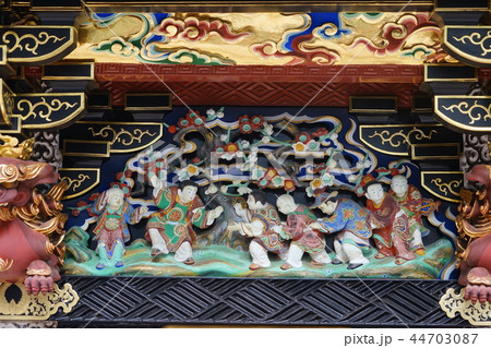 10月　熊谷56国宝歓喜院聖天堂・奥殿腰羽目彫刻・小間取遊七人と梅 44703087