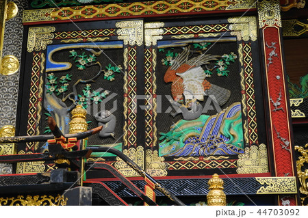 10月　熊谷51国宝歓喜院聖天堂奥殿・鷲と猿の彫刻・左甚五郎の作 44703092