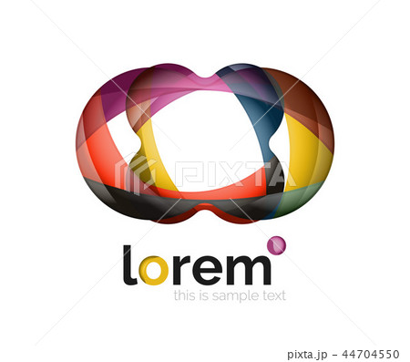 Abstract geometric logo design, overlapping shapes Abstract geometric logo design, overlapping shapes 44704550