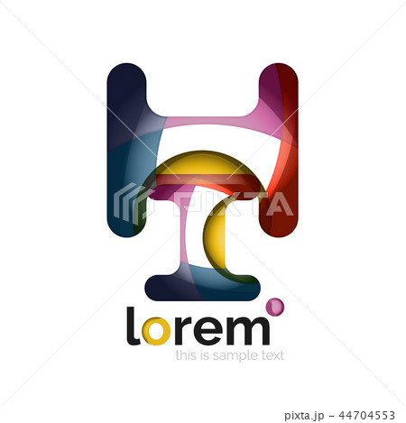 Abstract geometric logo design, overlapping shapes Abstract geometric logo design, overlapping shapes 44704553