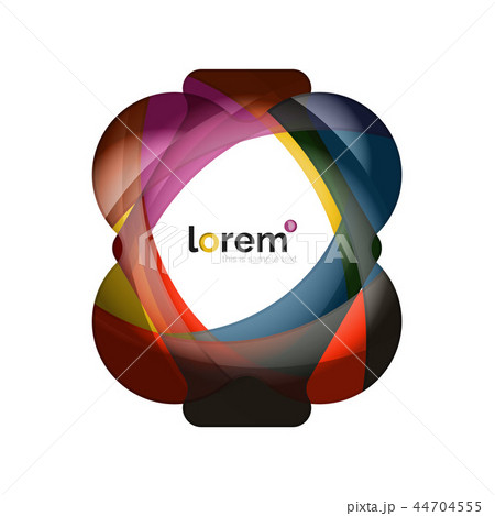 Abstract geometric logo design, overlapping shapes 44704555