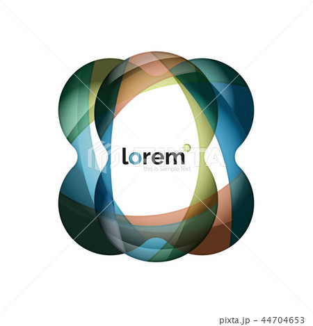 Abstract geometric logo design, overlapping shapes Abstract geometric logo design, overlapping shapes 44704653