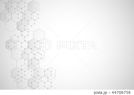 Molecular structure and chemical elements. Abstract molecules background. Science and digital 44706756